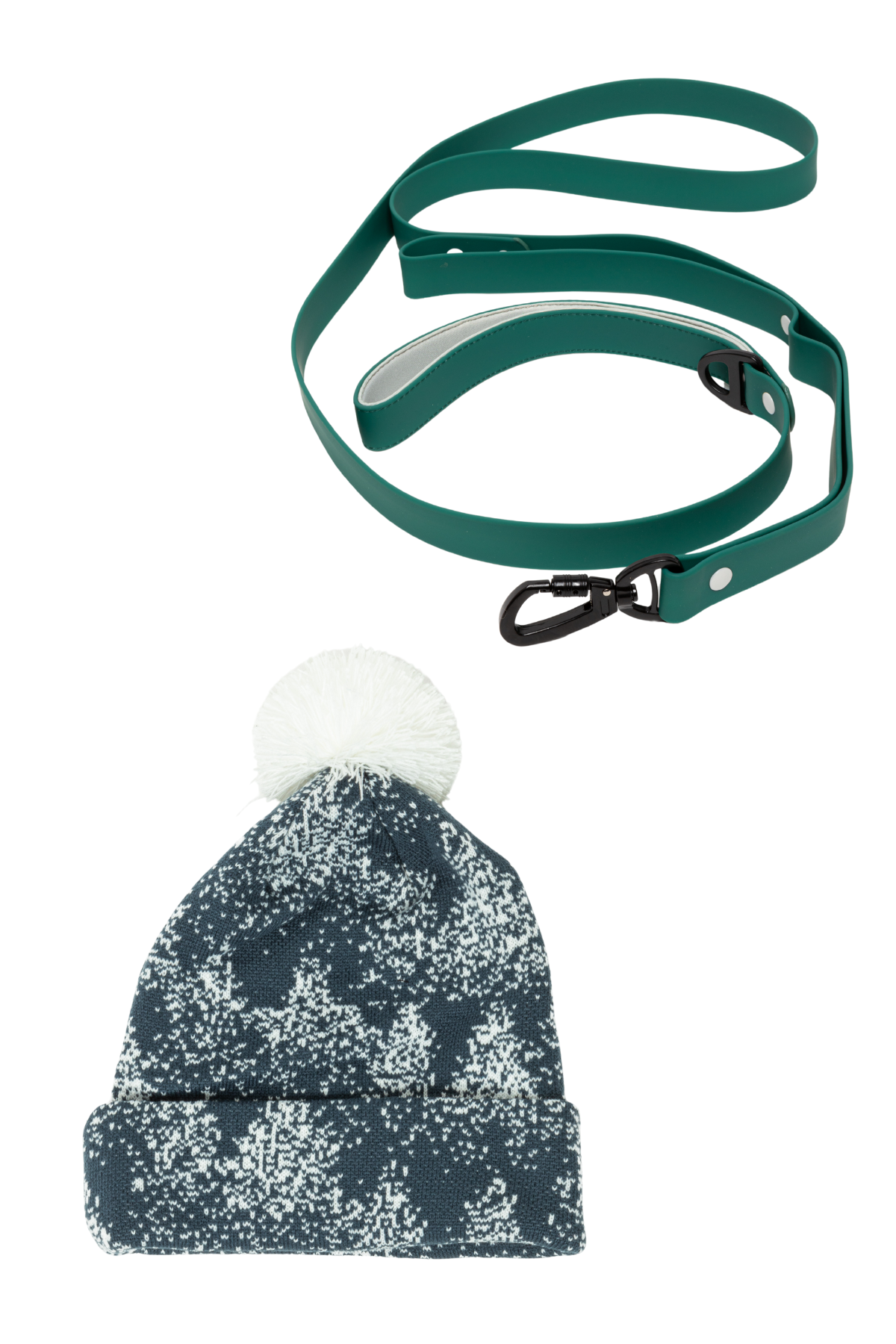 NEW Aqua Fox Fur Knit Pom Pom Hat Surell Accessories Knit Hat with Fox Fur Detachable Pom main image 2