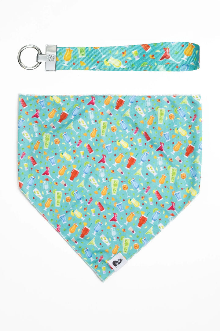 Seaside Sips Dog Bandana & Matching Keychain - Aria the Fox