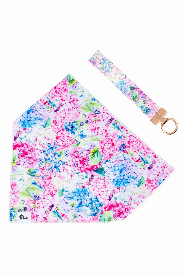 Hydrangea Haven Dog Bandana & Matching Keychain - Aria the Fox