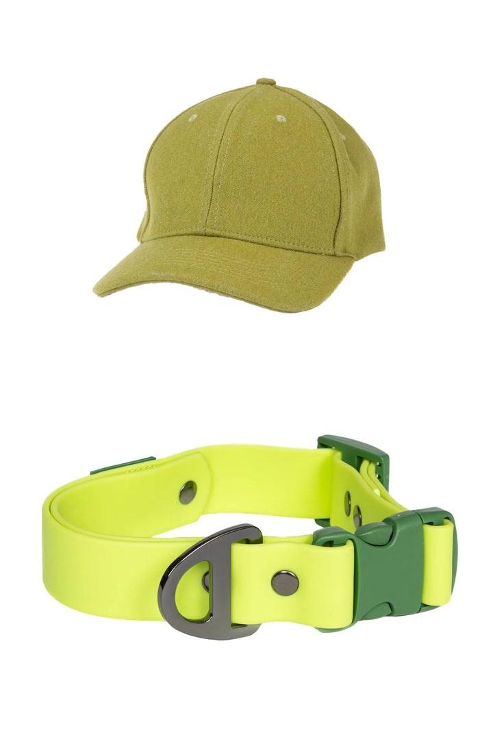 Wool Baseball Hat with Collar Matching Set - Aria the Fox