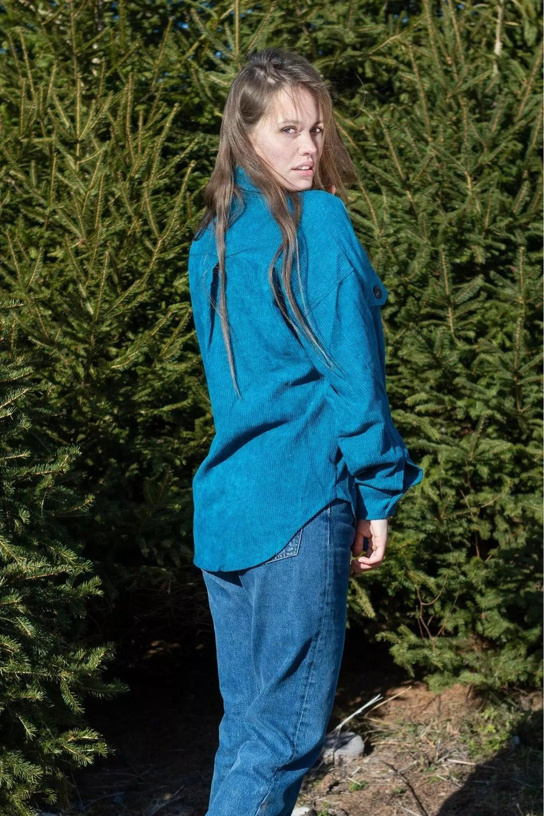 Corduroy Shacket with Pockets Shacket