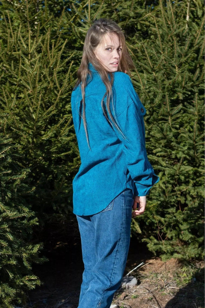 Corduroy Shacket with Pockets Shacket