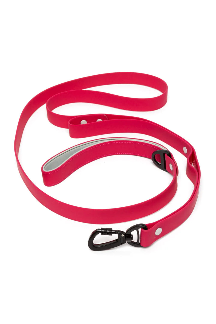 Fuchsia Winter Hat with Pom & Waterproof Leash Matching Set - Aria the Fox