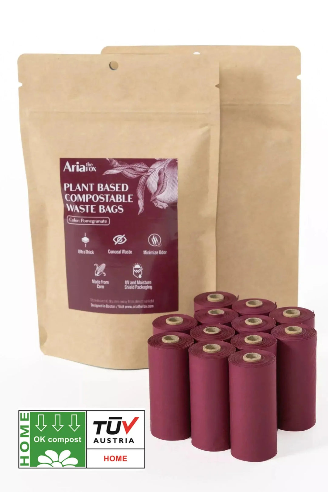 Plant Based Compostable Waste Bags - Aria the Fox