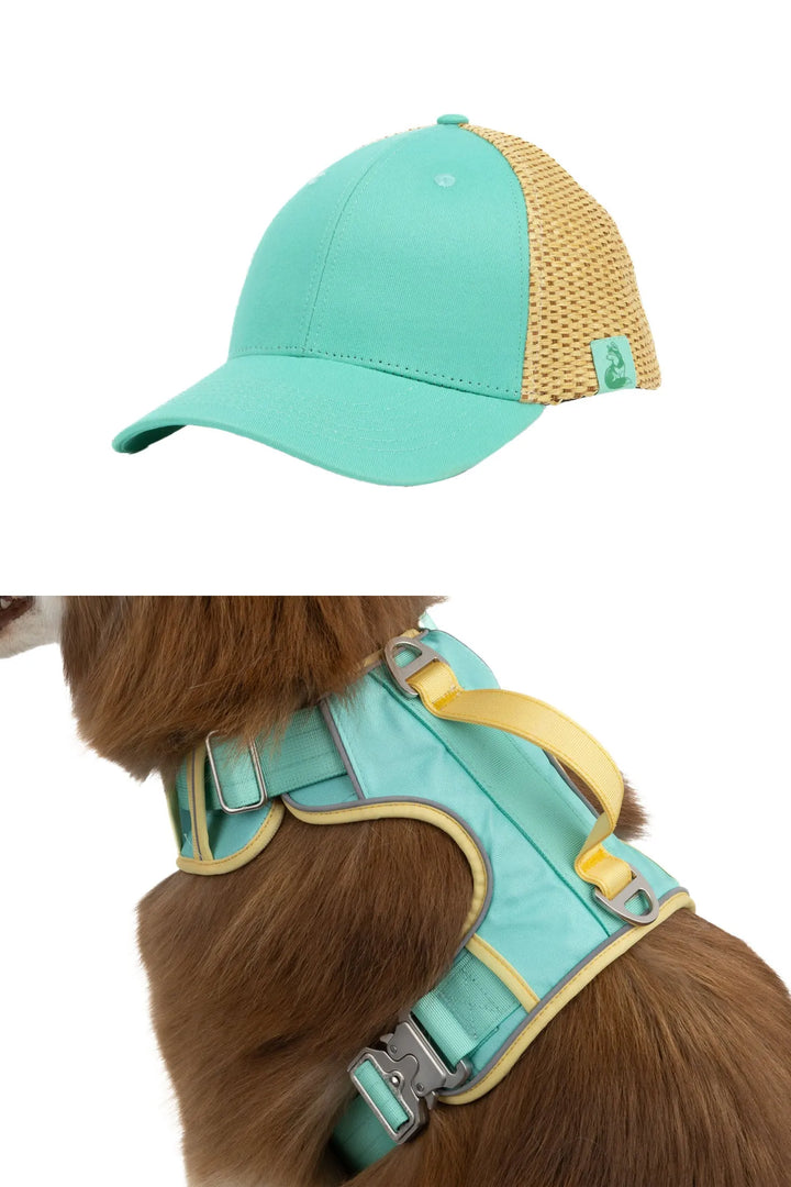 Baseball Cap with Raffia and Harness Matching Set - Aria the Fox